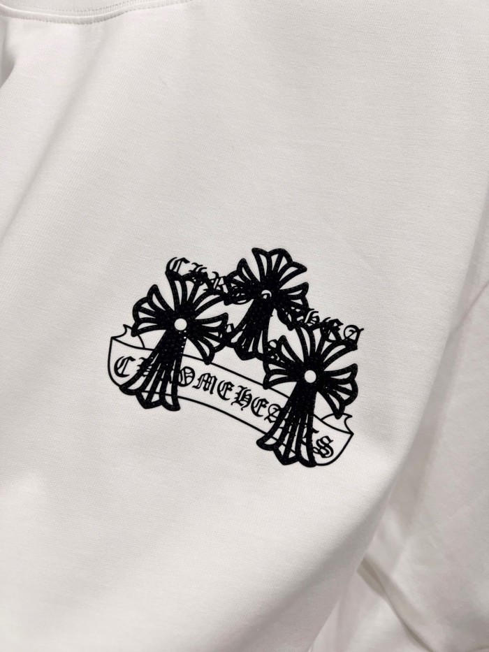 1:1 quality version Cross Logo Printed Heather Grey Oversized Tee 3 colors 29082519