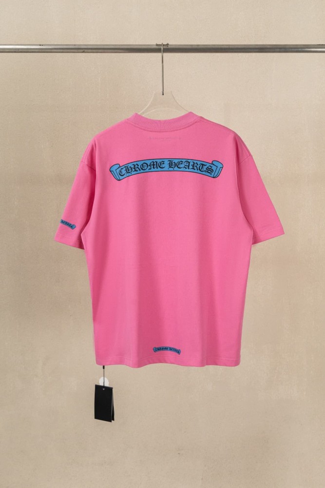 1:1 quality version Gothic Scroll Embroidery Sleeve Small Logo Back Big Banner Letter Graphic Bottom Tiny Scroll T-shirt 2 colors 29367283