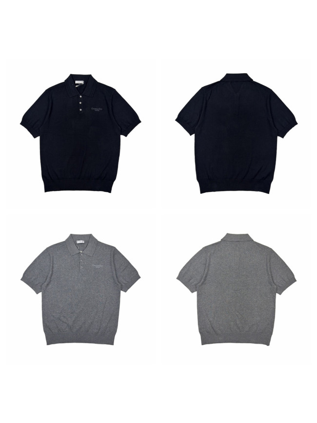 1:1 quality version Classic Embroidery 100% Cotton Knit Polo Shirt 2 colors 29106794