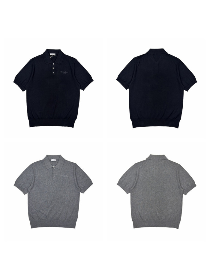 1:1 quality version Classic Embroidery 100% Cotton Knit Polo Shirt 2 colors 29106794