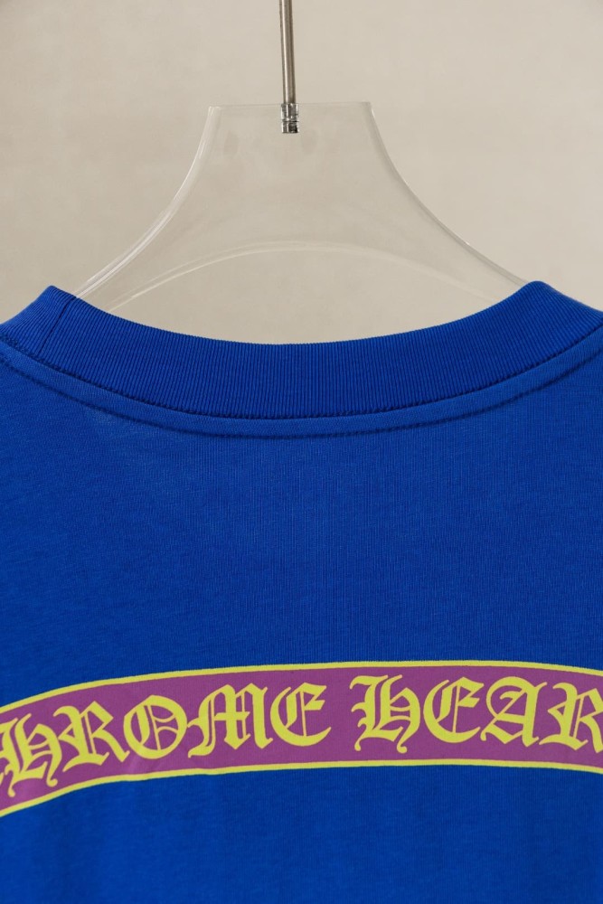 1:1 quality version Gothic Scroll Embroidery Sleeve Small Logo Back Big Banner Letter Graphic Bottom Tiny Scroll T-shirt 2 colors 29367283