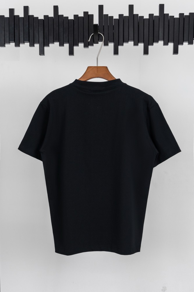 1:1 quality version Minimal Gothic Street Front Square White Embossed Cross Floral Patch Metal Rivet Chest Graphic Single Sided Print T-shirt 2 colors 29367042
