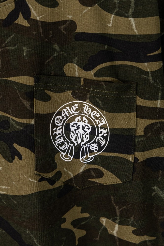 1:1 quality version Front Pocket Circular Cross Logo Bottom C H Letter Print Back American Flag Floral Cross Border Large Graphic T-shirt 2 colors 29367270