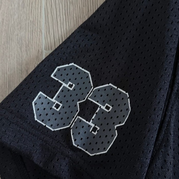 1:1 quality version Hip Hop Number Graphic Double Sided Print Oversized V Neck Mesh  Hockey Jersey T-Shirt &  Shorts Set 5 colors 29370259
