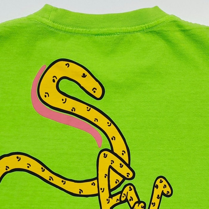 1:1 quality version treetwear Front Back Leopard Letter Print Loose Fit Pocket T-shirt 29371974