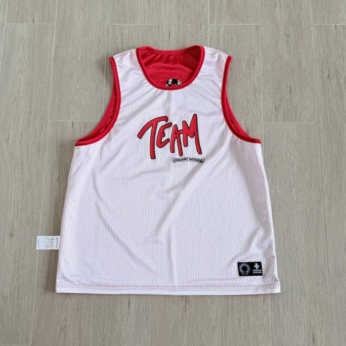 1:1 quality version Vintage Streetwear Front Team Letter Back Floral Letter Print Oversized Mesh Sleeveless Tank Top 2 colors 29372572