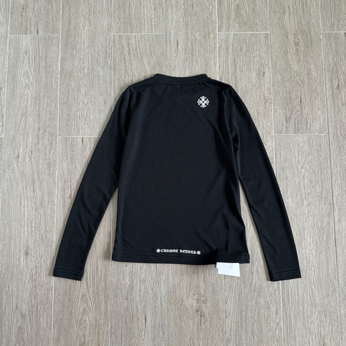 1:1 quality version 27858317 Embroidered Long Sleeve T-shirt for girls 2colors