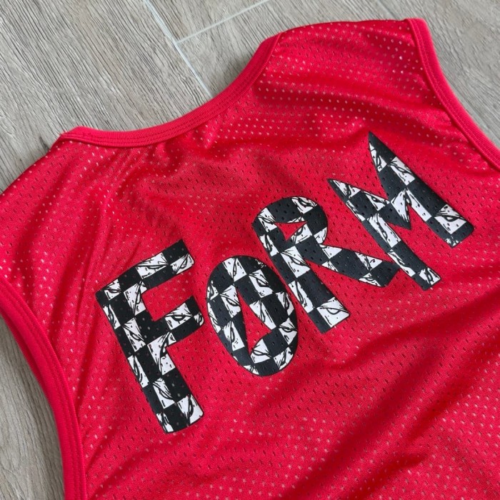 1:1 quality version Vintage Streetwear Front Team Letter Back Floral Letter Print Oversized Mesh Sleeveless Tank Top 2 colors 29372572