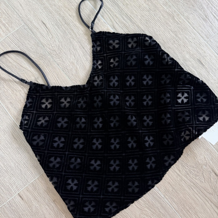 1:1 quality version Gothic Streetwear All Over Cross Print Strap Cropped Cami Tank Top for girls 29373029
