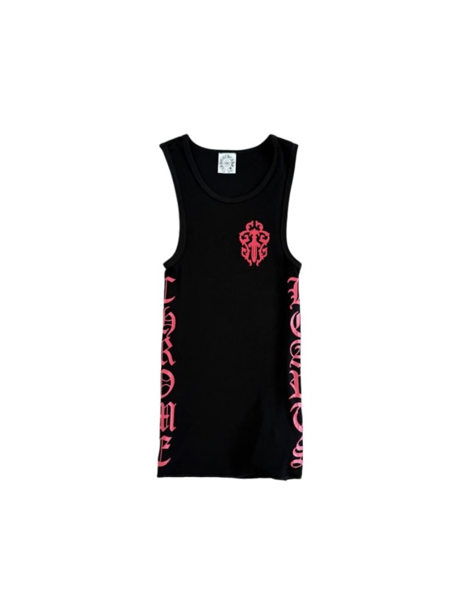 1:1 quality version Classic Vintage Red Cross Sanskrit Print Knit Tank Tops For Girls 29380174