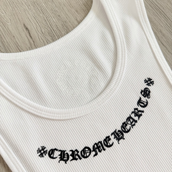 1:1 quality version Heart Vine Pattern White Limited Edition Print Vest Classic Vintage Sleeveless Top For Girls 29380178