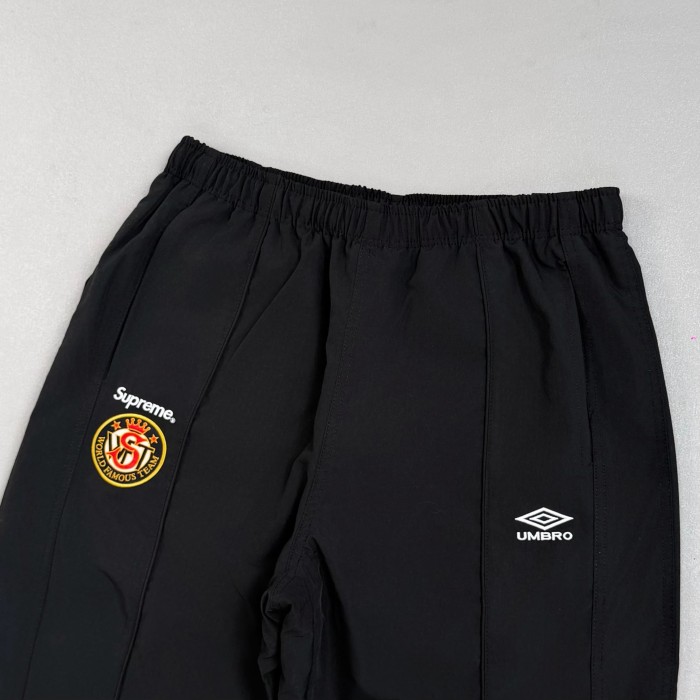 1:1 quality version Vintage Football Collaborative Emblem Print Zip Up Stand Collar Windbreaker Jacket & Pants Set 29382539