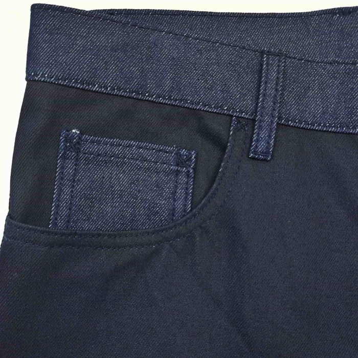 1:1 quality version Matty Boy Checkerboard Black And Blue Patchwork All-Seeing Eye Straight Leg Jeans 29382887