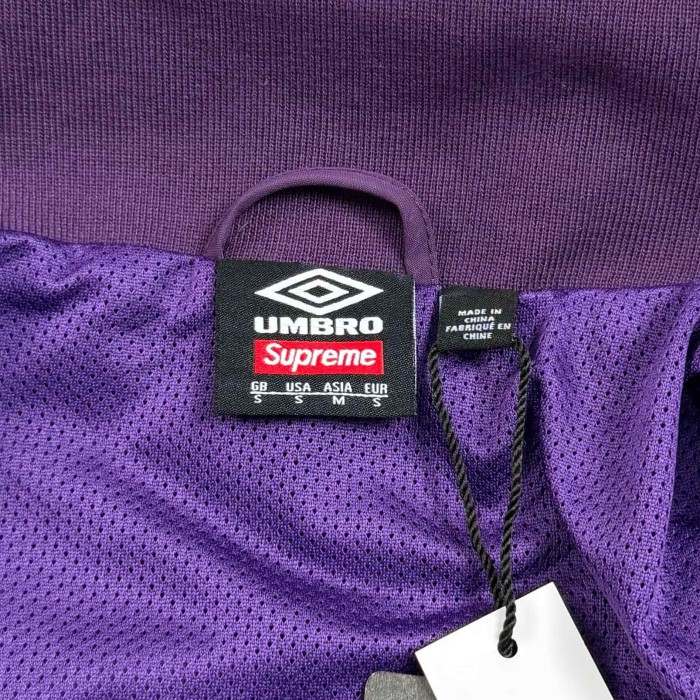 1:1 quality version Vintage Football Collaborative Emblem Print Zip Up Stand Collar Windbreaker Jacket & Pants Set 29382539
