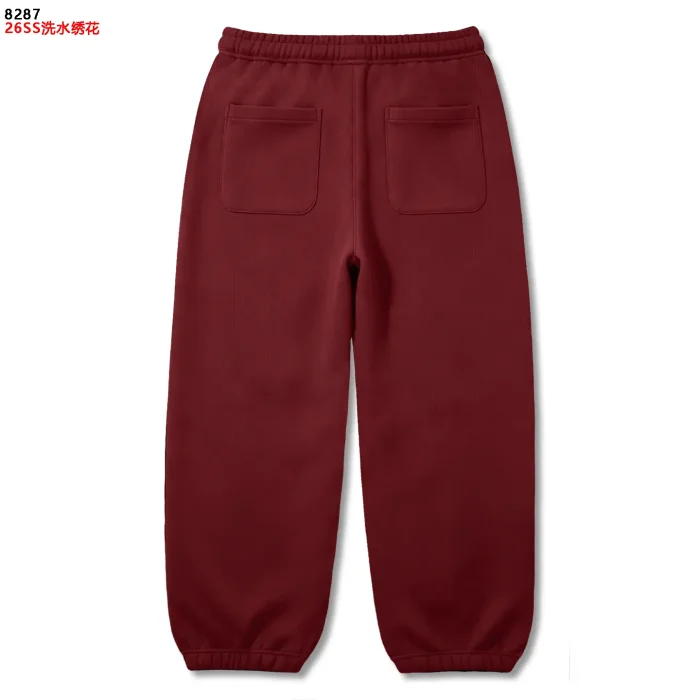 Vintage Streetwear Washed Script Letter Embroidery Elastic Drawstring Cuff Jogger Sweatpants 3 colors 29383988