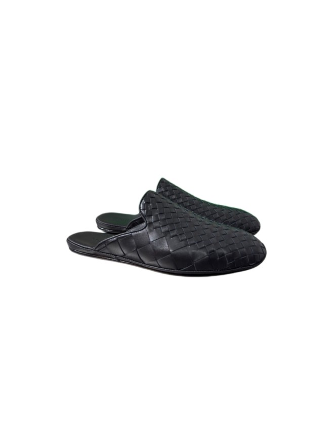 [plus-size shoes]1:1 quality version Genuine Leather Hand Woven Closed Toe Mule Slip On Slippers 2 colors 29383893
