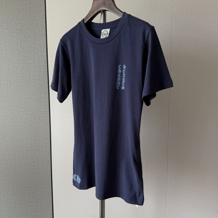 1:1 quality version Vintage Navy Blue Tokyo Vine Dagger Print Crew Neck Slim tee for girls 29392329