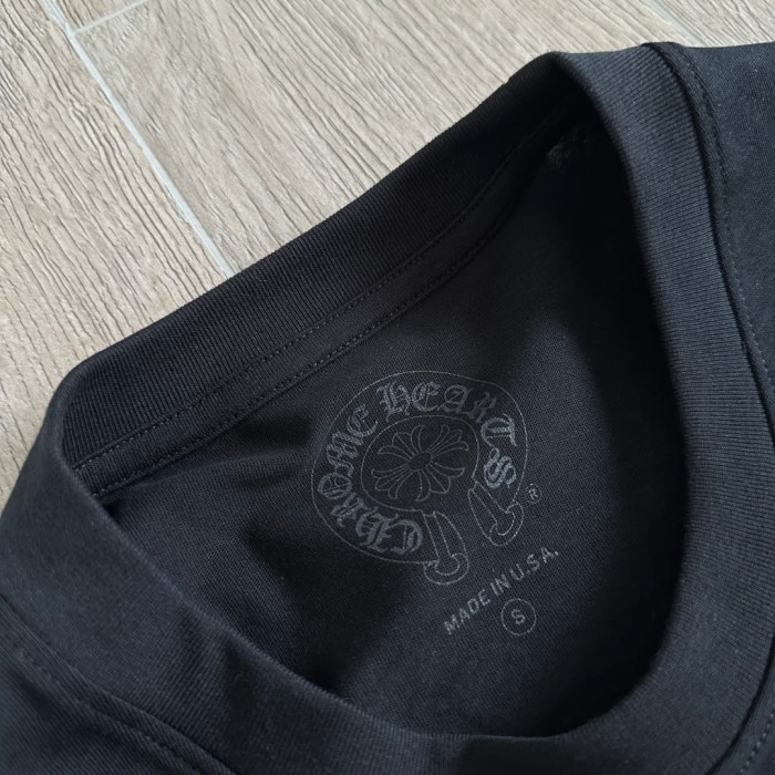 1:1 quality version Back Horseshoe STAFF Fluorescent Pink Cross Flower Print Long Sleeve Tee 3 colors 29334509
