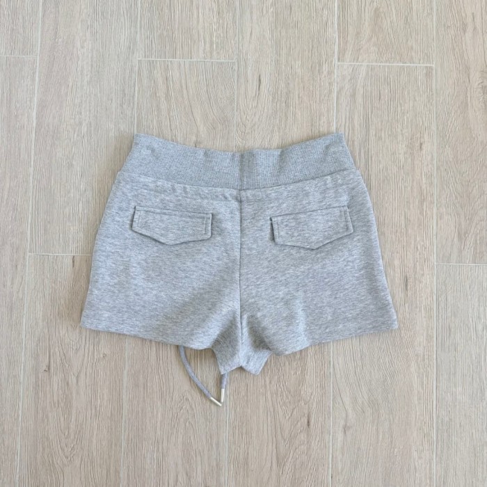 1:1 quality version Streetwear Grey Dagger Floral Embroidery Drawstring Sweat Shorts for girls 29392542