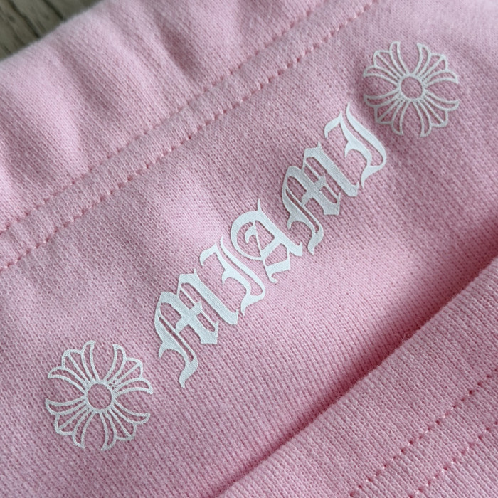 1:1 quality version Letter Logo Back Heart Totem Print Wide Leg Fleece Sweatpants for girls 29392501