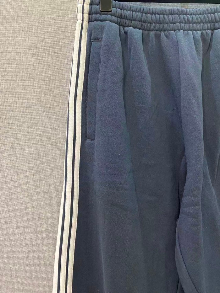 1:1 quality version High Street Navy Side Stripes Logo Print Elastic Waist Flare Wide Leg Sports 29392469