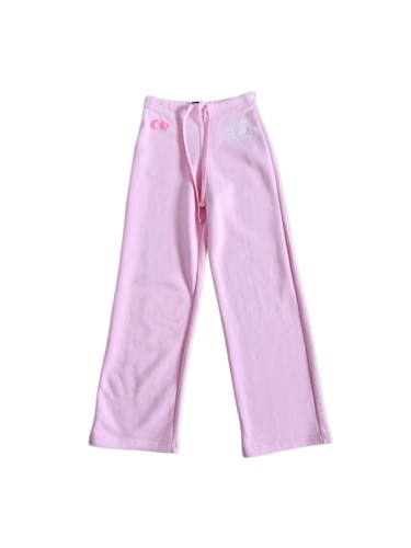 1:1 quality version Letter Logo Back Heart Totem Print Wide Leg Fleece Sweatpants for girls 29392501