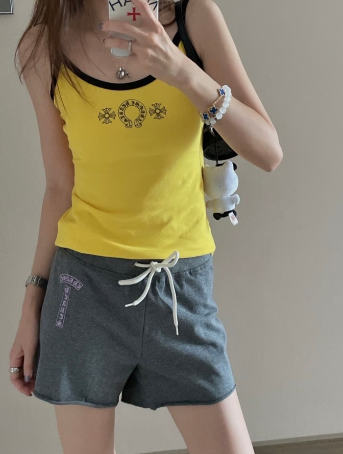 1:1 quality version American Casual Street Pink Arc Letter Graphic Drawstring Raw Edge Sweat Shorts for giarls 29392548