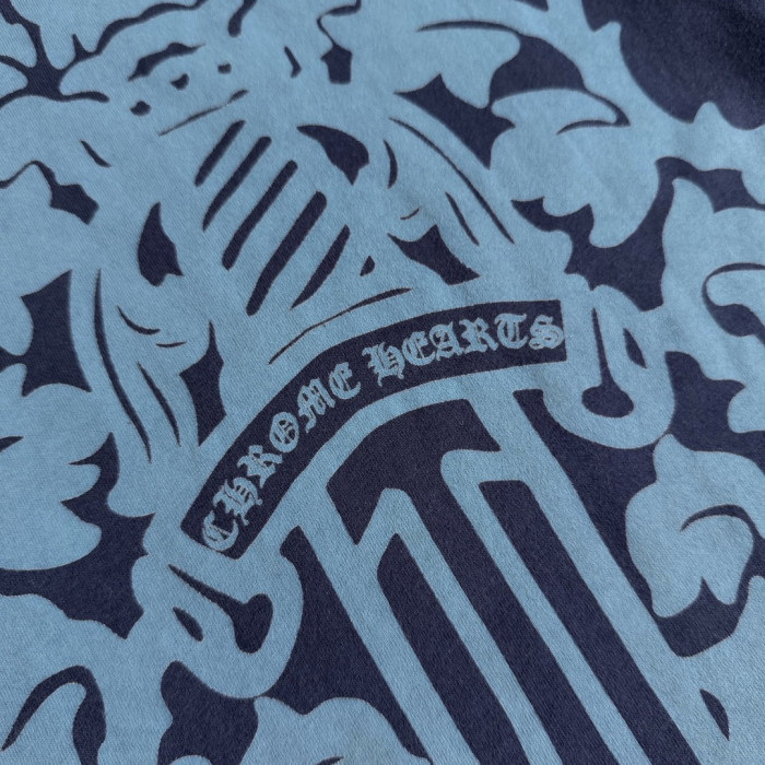 1:1 quality version Vintage Navy Blue Tokyo Vine Dagger Print Crew Neck Slim tee for girls 29392329