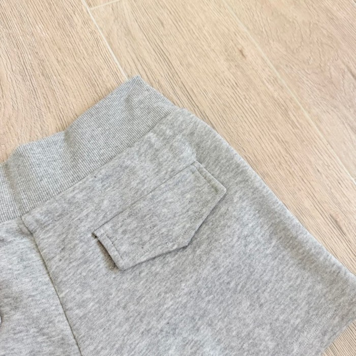 1:1 quality version Streetwear Grey Dagger Floral Embroidery Drawstring Sweat Shorts for girls 29392542