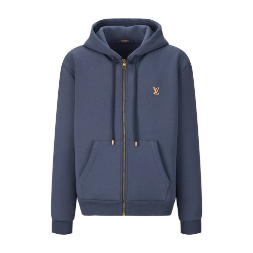 1:1 quality version Minimalist Street Front Small Embroidery Logo Back Plain Full Zip Drawstring Hoodie 29395031