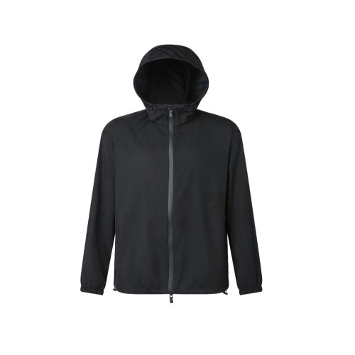 1:1 quality version Jacquard Twill Plaid Embroidered Zip Drawstring Hooded Jacket 29395221