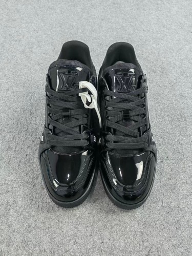 1:1 quality version 27963008 Trainer Black Glossy Lace-Up Shoes
