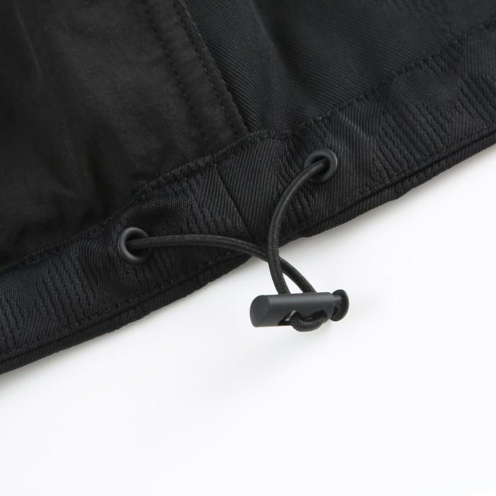 1:1 quality version Jacquard Twill Plaid Embroidered Zip Drawstring Hooded Jacket 29395221