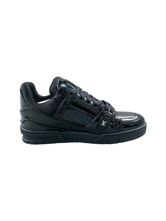 1:1 quality version 27963008 Trainer Black Glossy Lace-Up Shoes