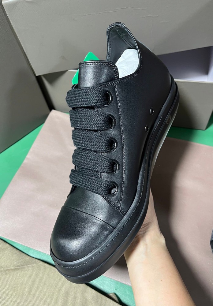 [plus-size shoes] 1:1 quality version RO CONCORDIANS Jumbolace Leather Round‑Toe Lace‑Up Low‑Top Skate Shoes 29396586