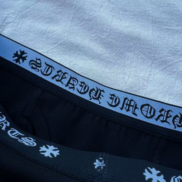 1:1 quality version Gothic Letter Cross Print Cotton Breathable Stretch Men Underwear Boxers 29399376