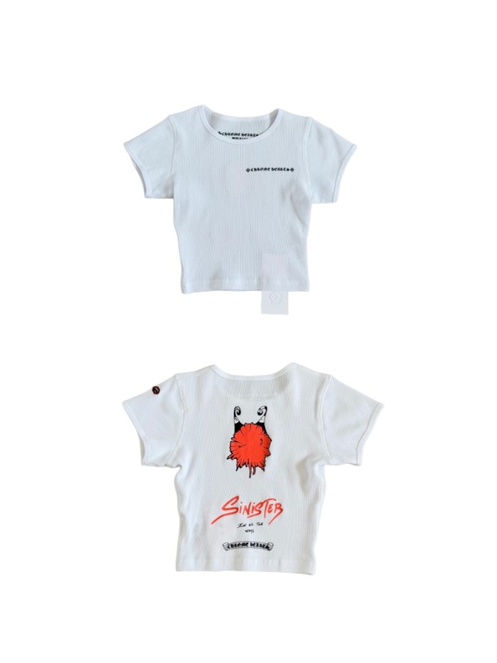 1:1 quality version Matty Boy Collab Sinister Monster Print Waffle Knit Cropped Tee for girls 29426228