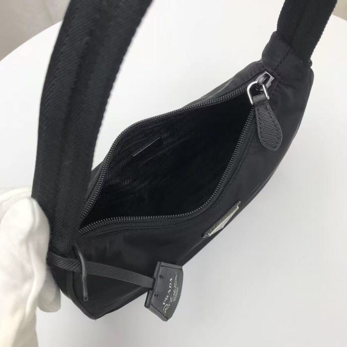 Re‑Edition 2000 Metal Triangle Logo Nylon Hobo Underarm Handbag Shoulder Bag 29443283