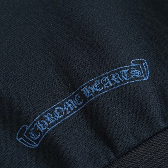1:1 quality version Dual Sleeve Blue Gothic Script Letter Print Drawstring Pullover Unisex Hoodie 29456617