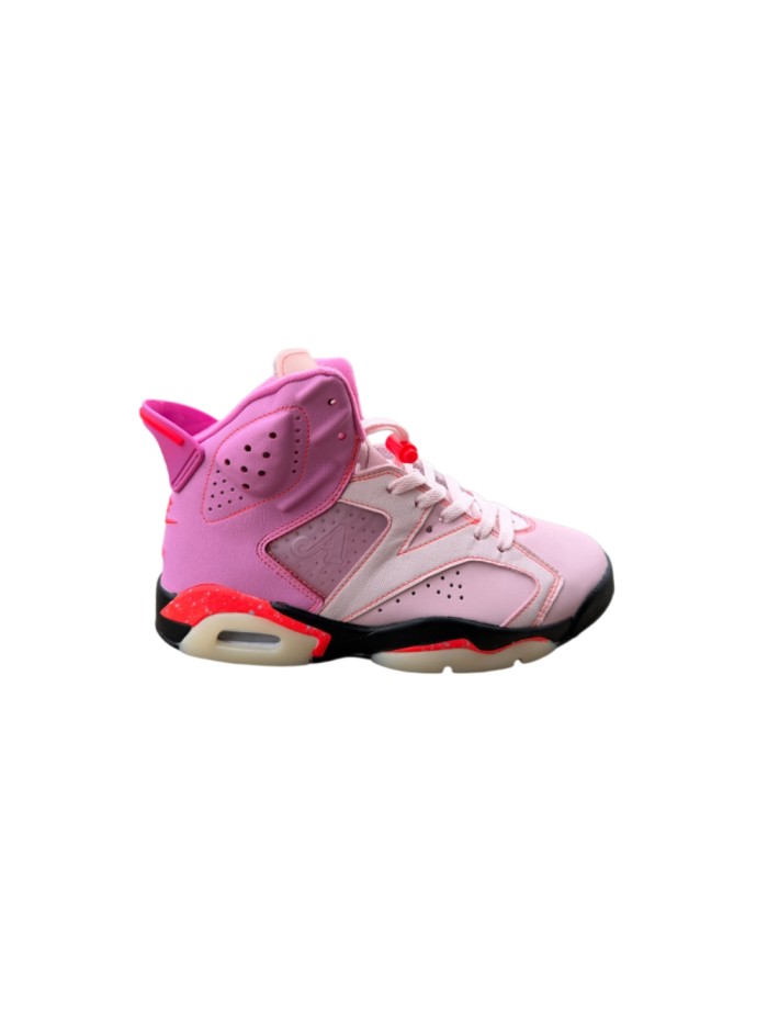 [plus-size shoes] Air @j6 Awake NY Playful Pink Color Block Splatter Midsole Air Cushion High Top Basketball Sneakers 29456741