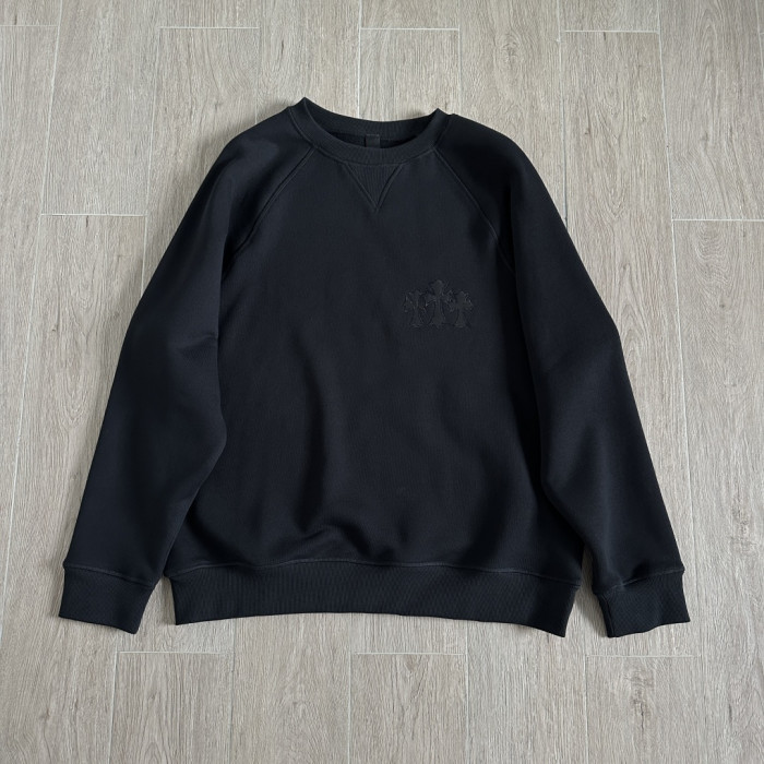 1:1 quality version Chest Cross Patch Embroidery Back CH Gothic Letter Patchwork Sweatshirt 29456675