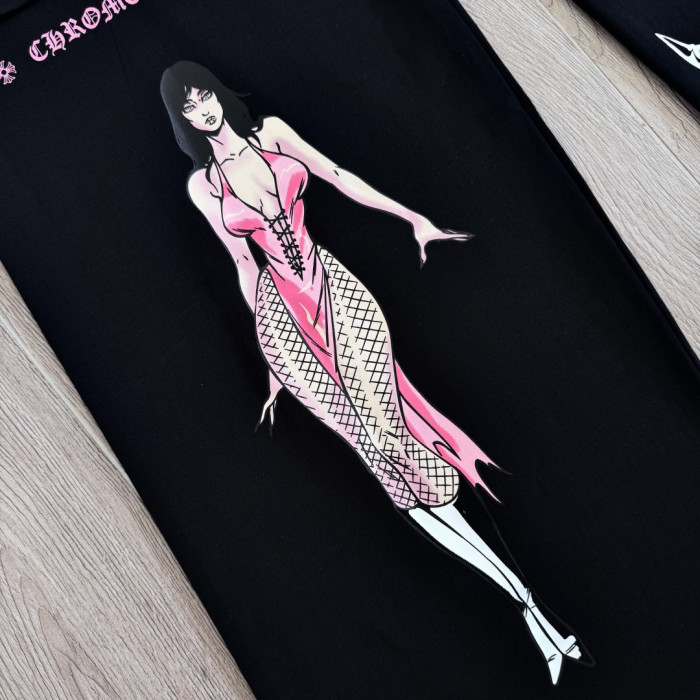 1:1 quality version Cross Cartoon Girl Slogan Print Drawstring Wide Leg Sweat Pants for girls 29456654