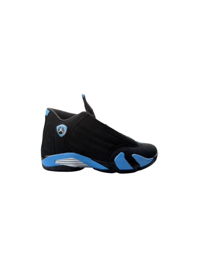 [plus-size shoes] Air @j14 Retro Black University Blue Suede Low Top Retro Basketball Sneakers 29458976