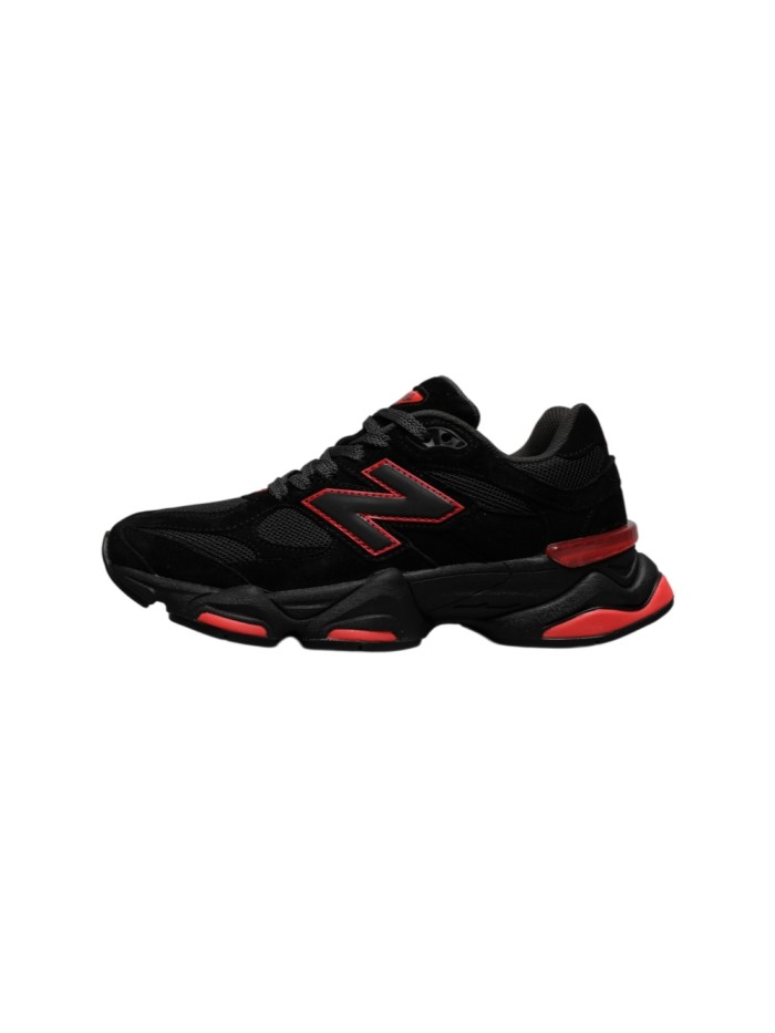 [plus-size shoes]New B@L@nce 9060 Black Red Color Block Mesh Cushion Low Top Dad Sneakers 29461062