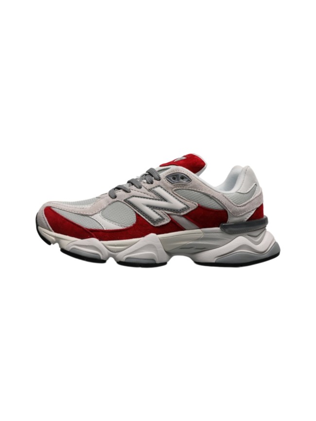 [plus-size shoes]New B@L@nce 9060 Gray Red Color Block Mesh Cushion Low Top Dad Sneakers 29461067
