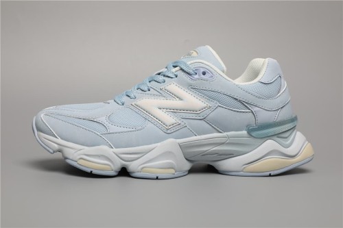 [plus-size shoes]New B@L@nce 9060 Light Baby Blue Mesh Panel N Logo Cushion Low Top Dad Sneakers 29461043