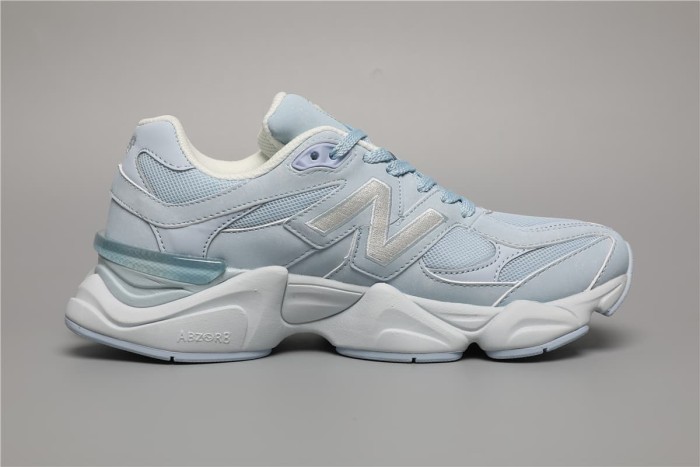 [plus-size shoes]New B@L@nce 9060 Light Baby Blue Mesh Panel N Logo Cushion Low Top Dad Sneakers 29461043