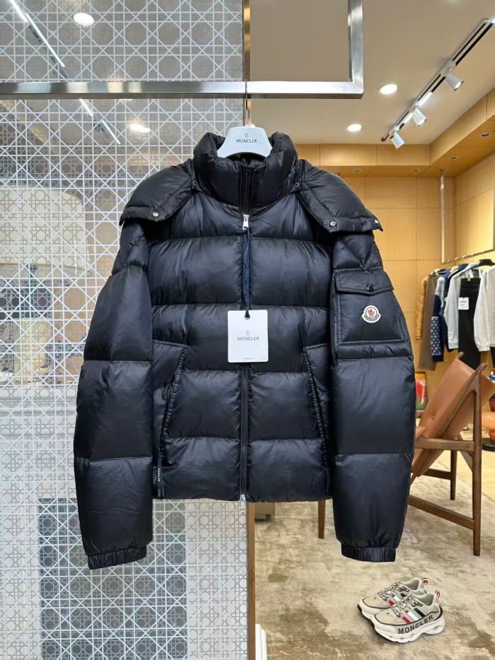 1:1 quality version Detachable Hood Stand Collar Pocket Badge Short Down Jacket 2 colors 29465384