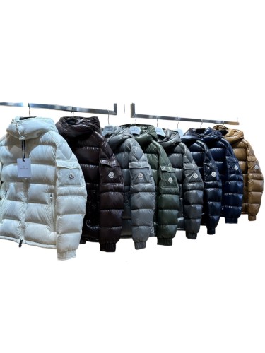 1:1 quality version Classic Shiny Arm Badge Short Hooded Down Jacket 8 colors 29465593