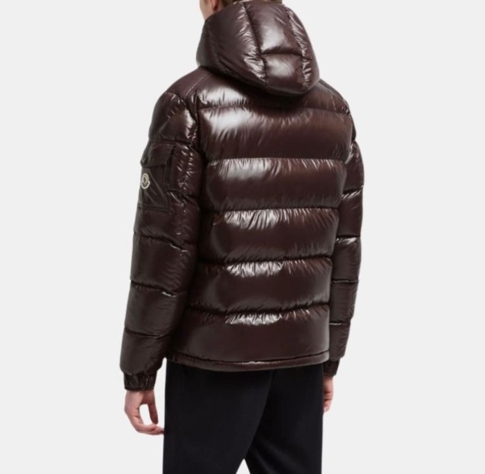 1:1 quality version Classic Shiny Arm Badge Short Hooded Down Jacket 8 colors 29465593